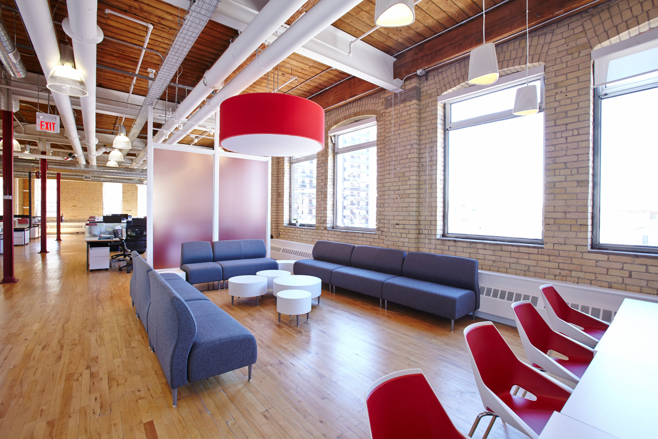 A communal lounge inside Light Factory