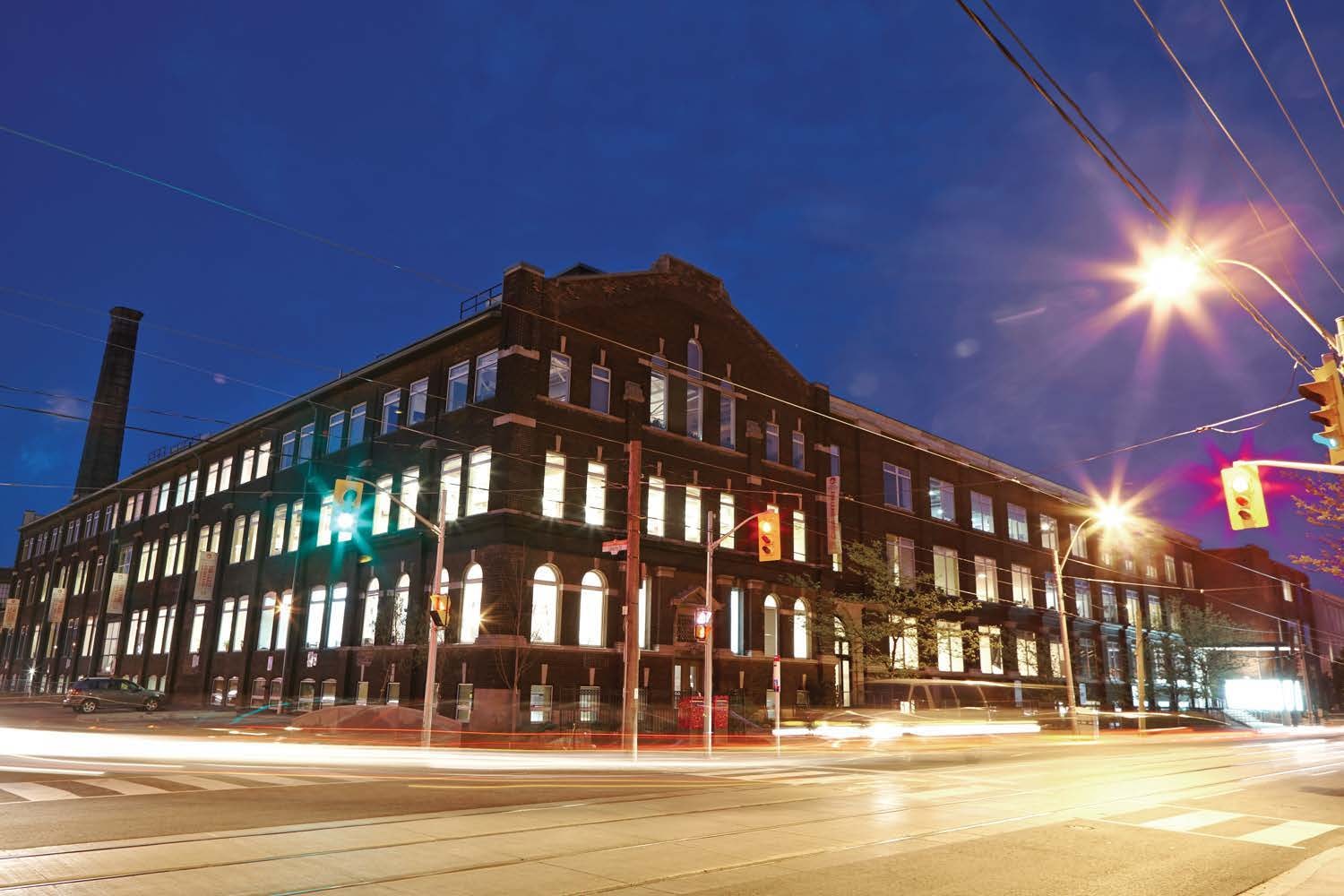 The renovated Light Factory building exterior