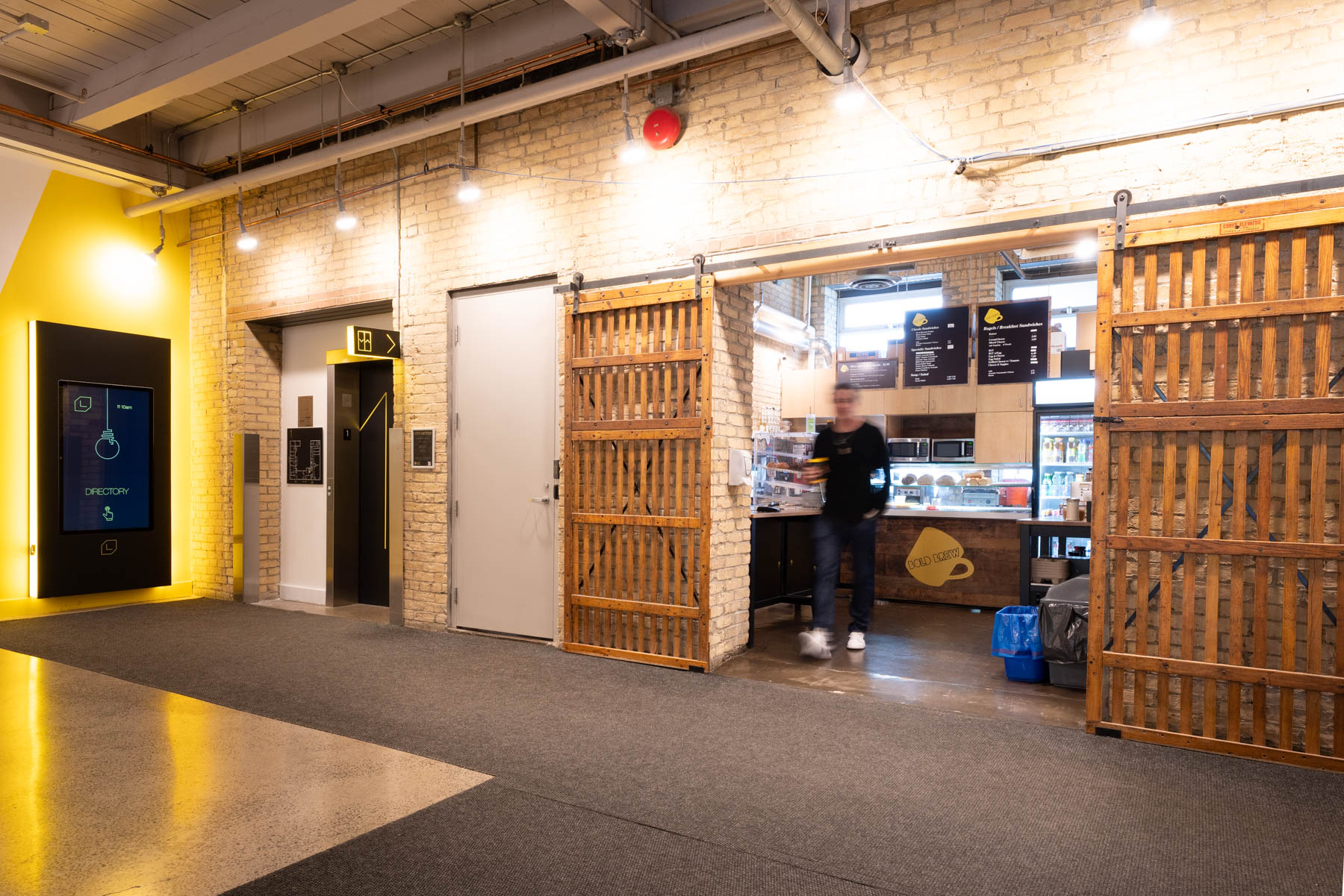 The Bold Brew coffee counter in the ground floor lobby